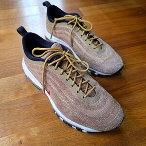 Nike Air Max 97 Gold W/ Swarvoski Crystals - Shiny - Glam Sneakers - EUC - 9